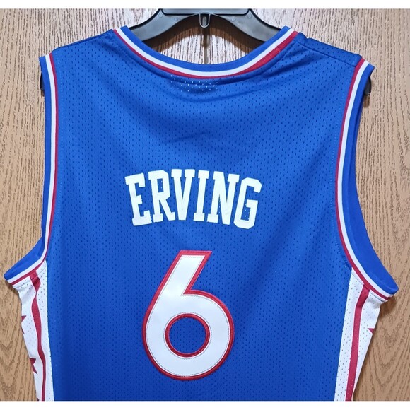 Julius Erving (Dr.J)-(76ers)-(Blue)-(Jersey)-(New Condition)-(Size:XL)-$100.00 - Picture 7 of 10